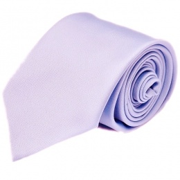 Boys Lilac Plain Satin Tie (45'')
